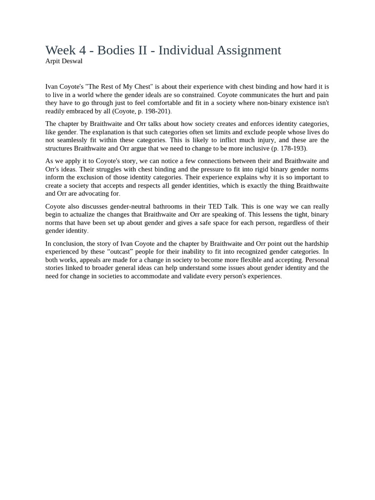 Week 4 Individual Assignment | PDF