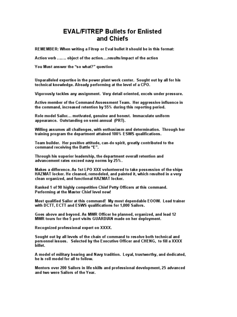 pdf biography personal how write to Better 2009 a (Armed 12  Officer Fitrep Writing  June