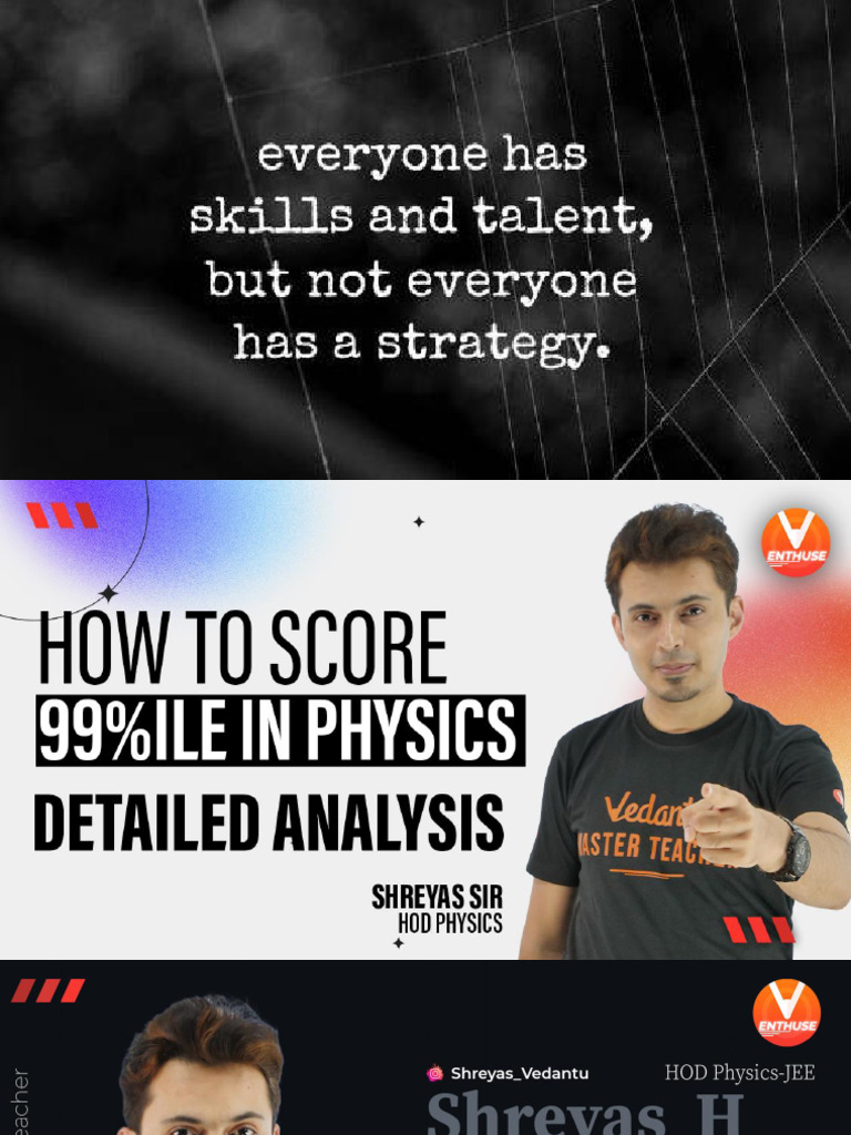 How To Score 99ile in Physics - JEE Mains | PDF