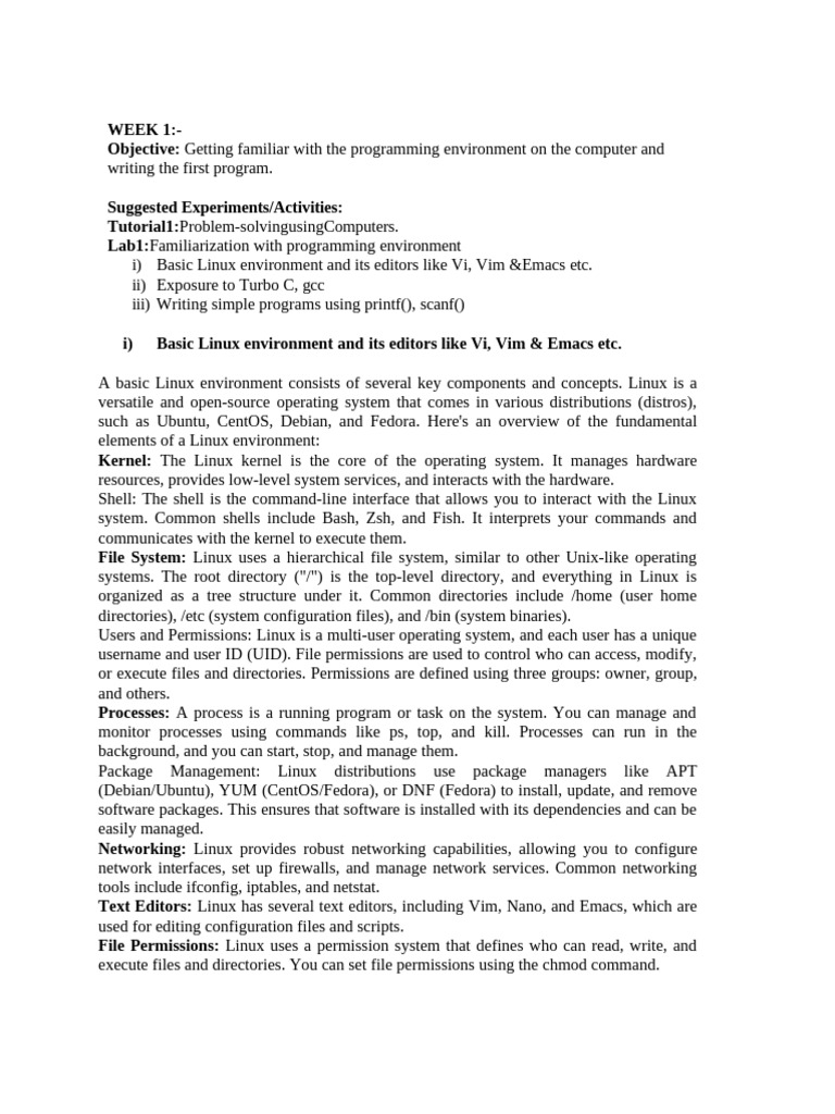 Cp week1 assignment pdf linux software development