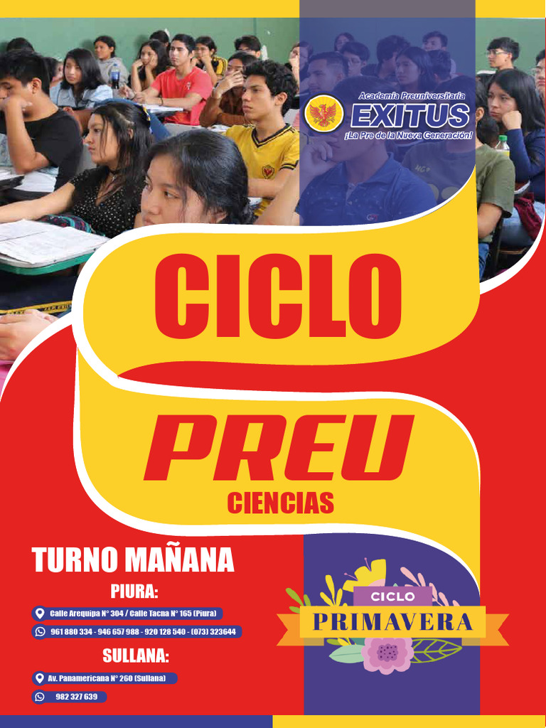 Academia Exitus: Ciclo Preu en Piura | PDF | Science