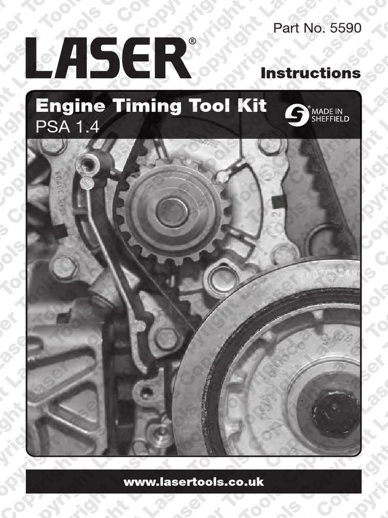 PSA 1.4 Engine Timing Tool Kit Guide | PDF | Propulsion | Engines