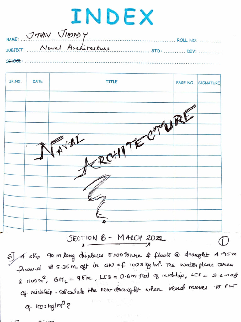 Naval Problems & Small Notes - Part A | PDF