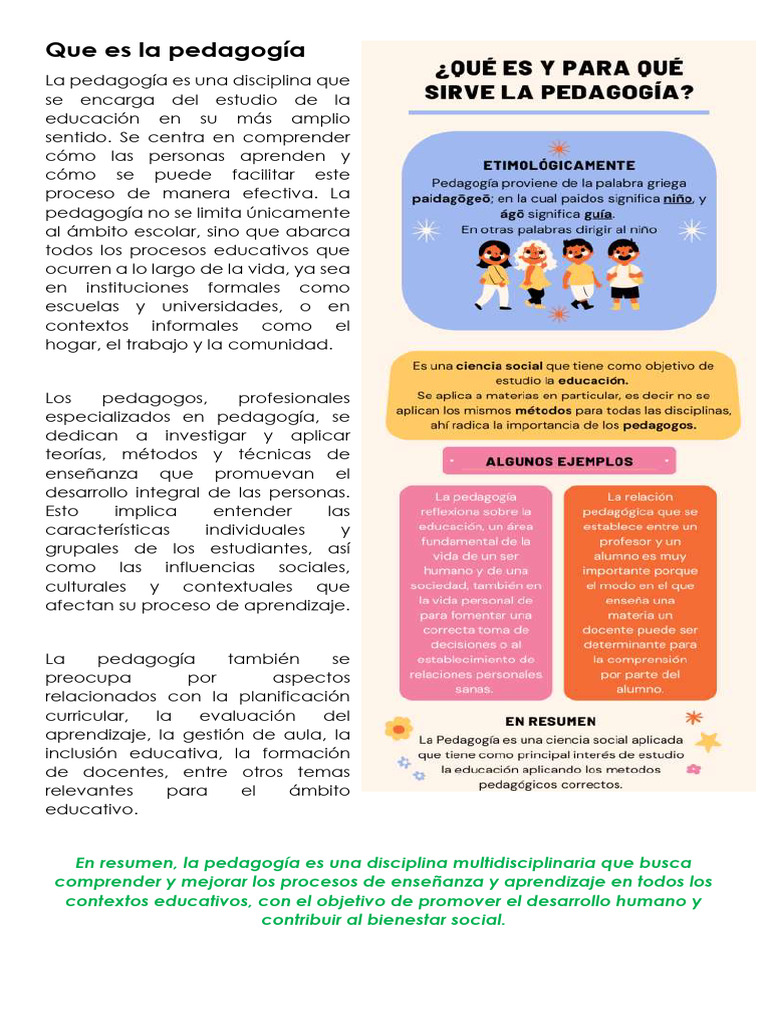 Introducción a la Pedagogía y Modelos Educativos | PDF | Pedagogía ...