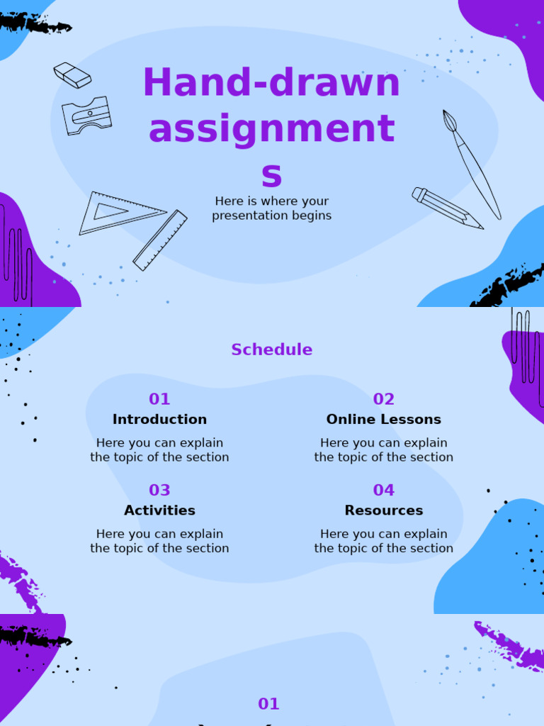 Hand-Drawn Assignments Blue Variant - by Slidesgo | PDF
