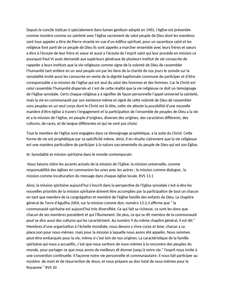 Synodalité et mission de l'Église aujourd'hui | PDF | Église chrétienne ...