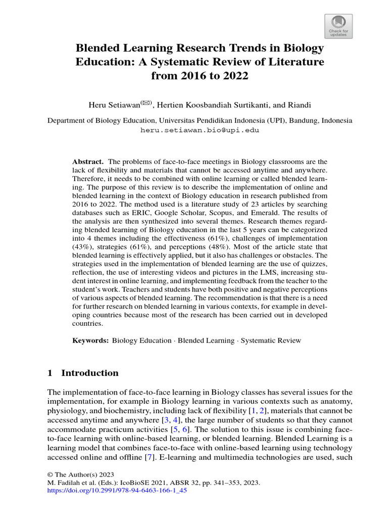17blended Learning Research Trends in Biology Education - A Systematic ...