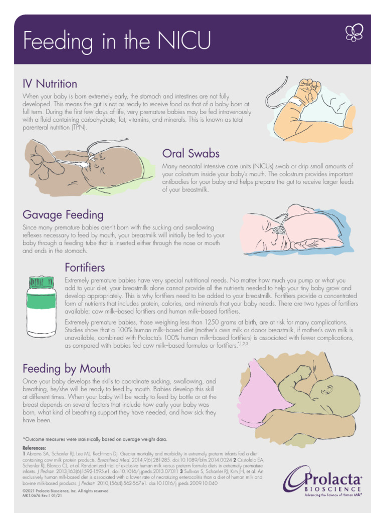 Feeding in The NICU Infographic Rev-1 FINAL 1 | PDF | Breast Milk ...