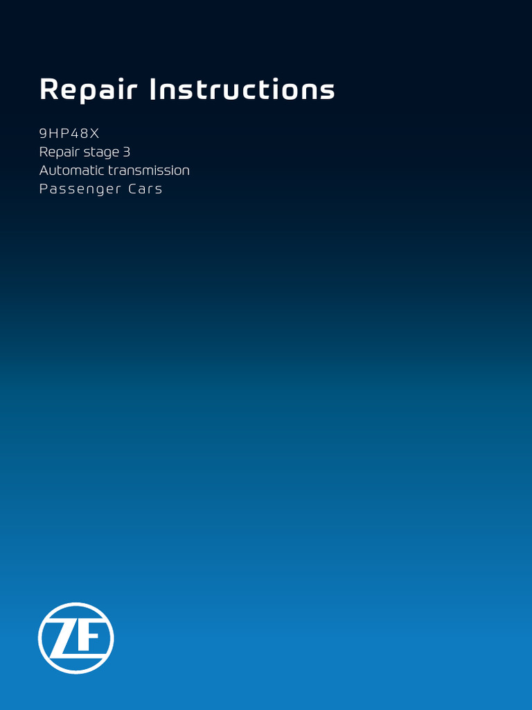 9HP48X Transmission Repair Guide | PDF | Bearing (Mechanical ...