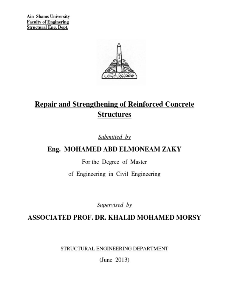Repair and Strengthening of Concrete Structures | PDF | Corrosion ...