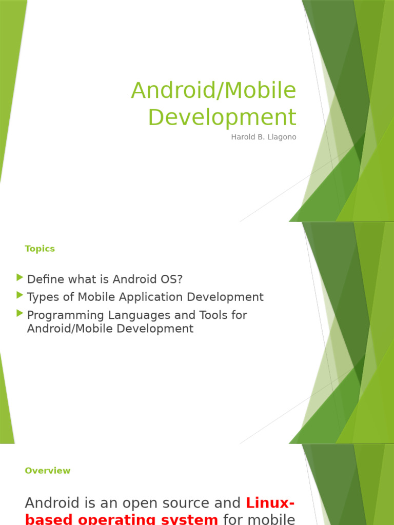 3 - AndroidMobileDevelopment | PDF | Mobile App | Android (Operating ...