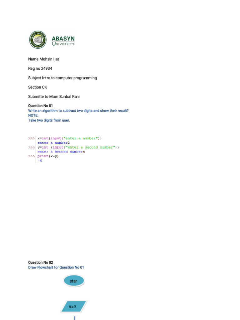 Lab Assignment 1 | PDF
