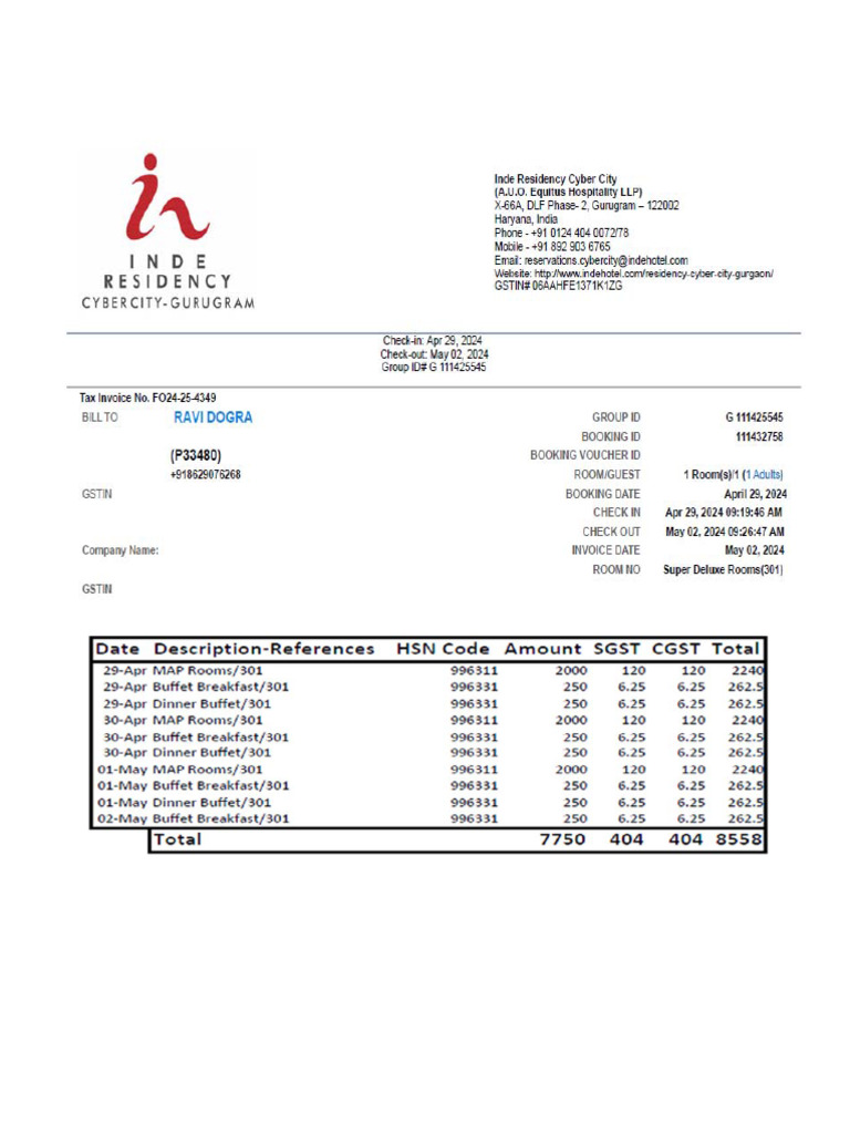 Hotel Inv | PDF