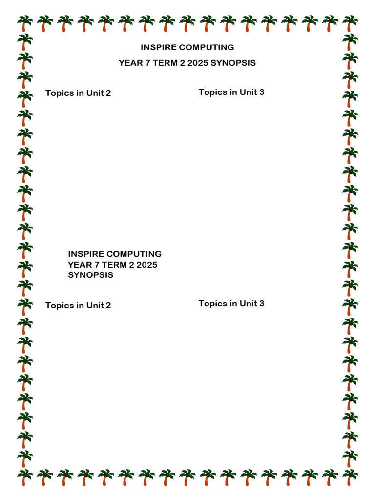 Inspire Computing Y7 Synopsis-D2 | PDF