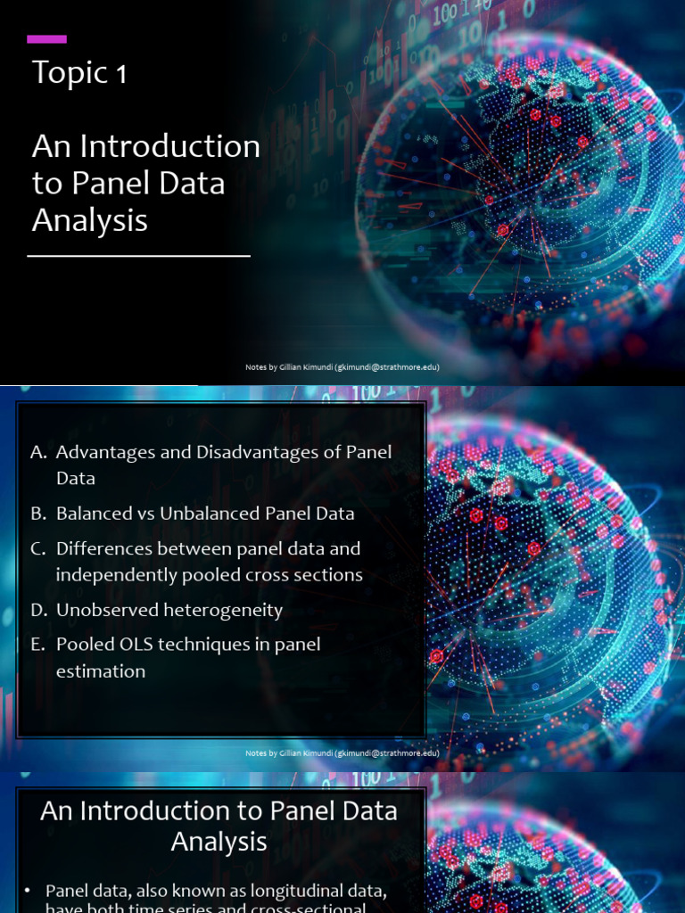 Topic 1 - An Introduction To Panel Data Analysis | PDF | Econometrics ...