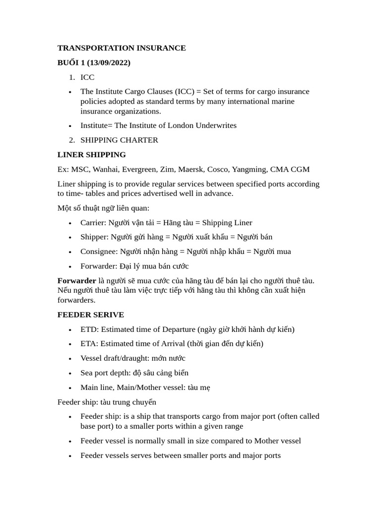 Transportation Insurance | PDF