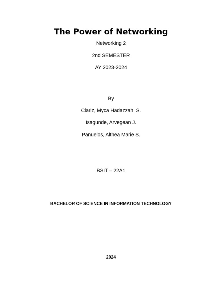The-Power-of-the-Networking | PDF | Computer Network | Computer Security