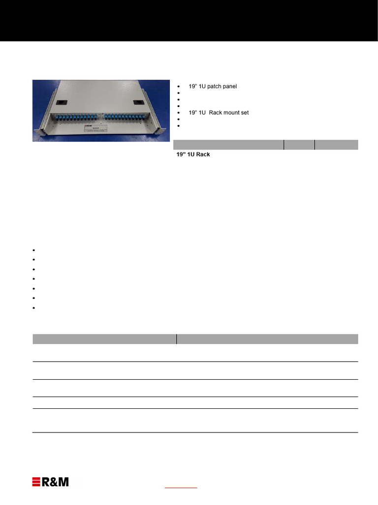 24F Rack Mount Fiber Distribution Panel | PDF | Materials