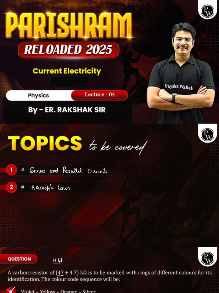 Current Electricity 04 Class Notes Parishram Reloaded 2 | PDF
