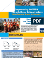 Empowering Women Through Rural Infrastructure