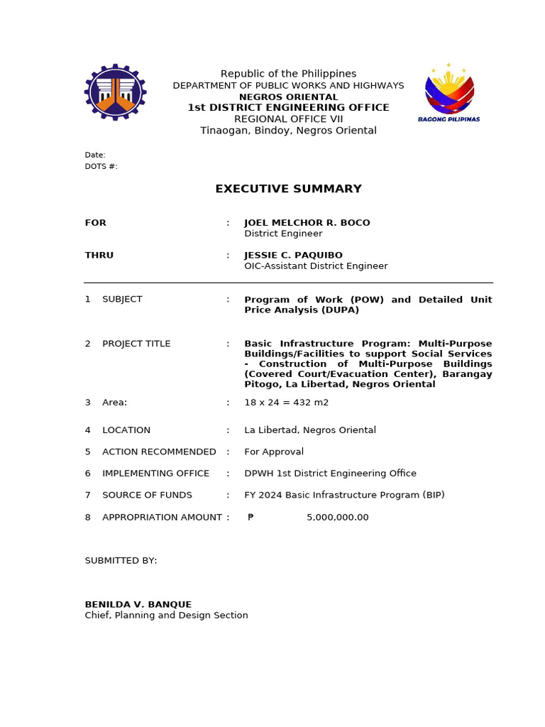 Program of Work Pitogo | PDF | Sheet Metal | Building Engineering