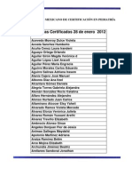 LISTA PEDIATRAS ACREDITADOS CMCP 2012