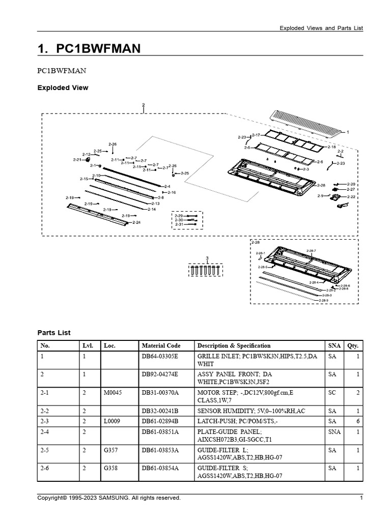 PC1BWFMAN Exploded - View - Parts - List (Map) | PDF | Freedom Of ...