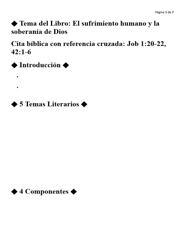 El Sufrimiento y la Soberanía de Dios | PDF | Libro de trabajo ...