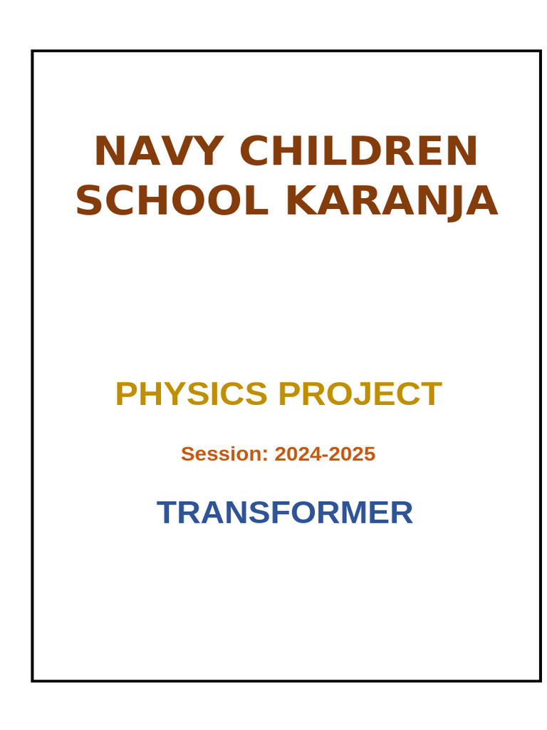 Phy Project Pdf Transformer Inductor