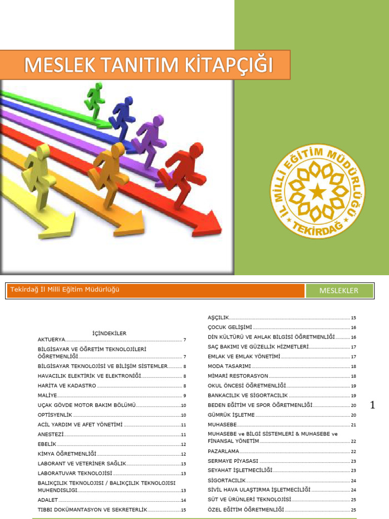 Meslek Tanitim Ki̇tapçik | PDF