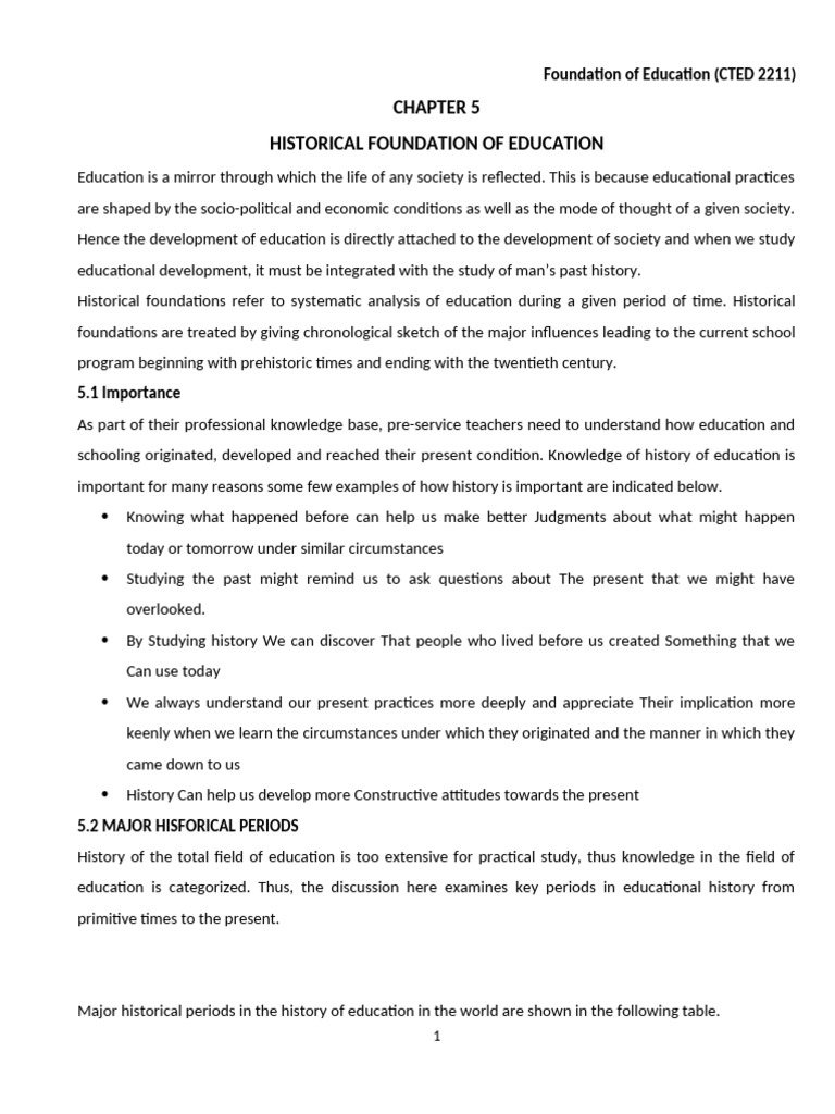 Historical Foundations of Education | PDF | University | Humanism