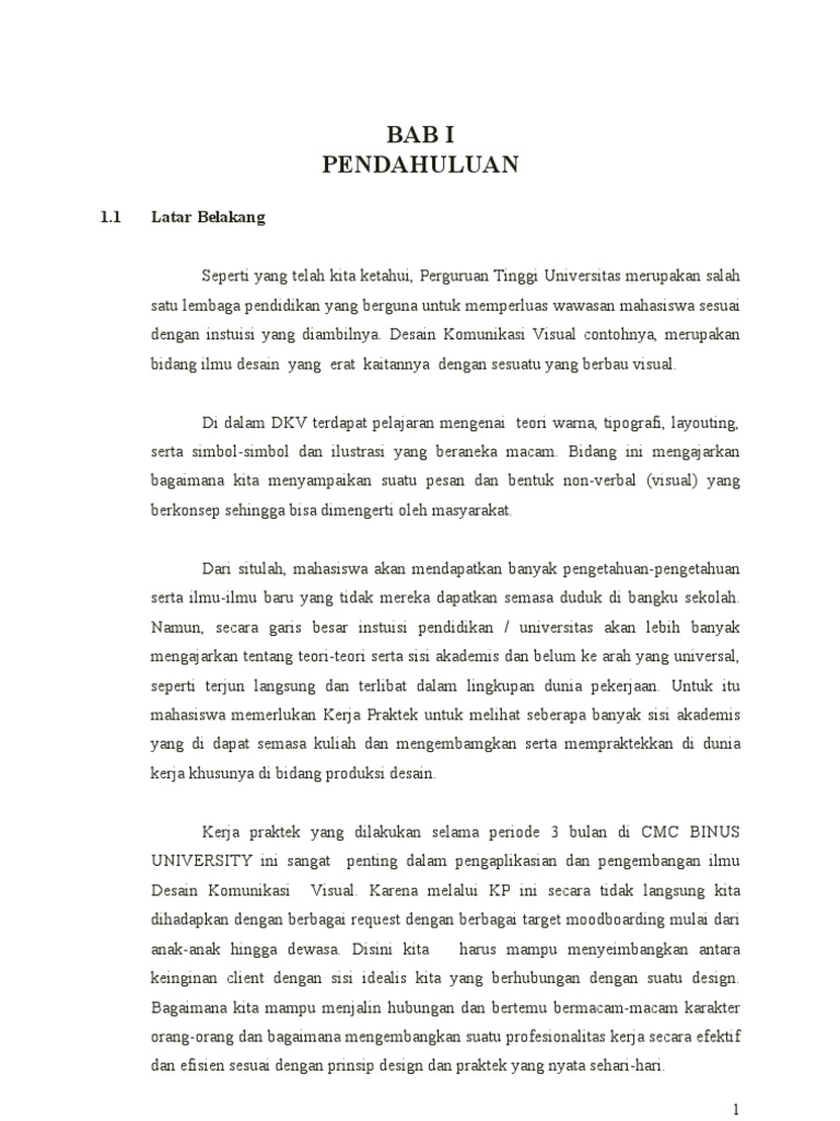 Laporan Kerja Praktek