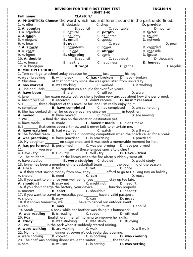 English 9 Term Test Revision Guide | PDF | World Trade Organization ...