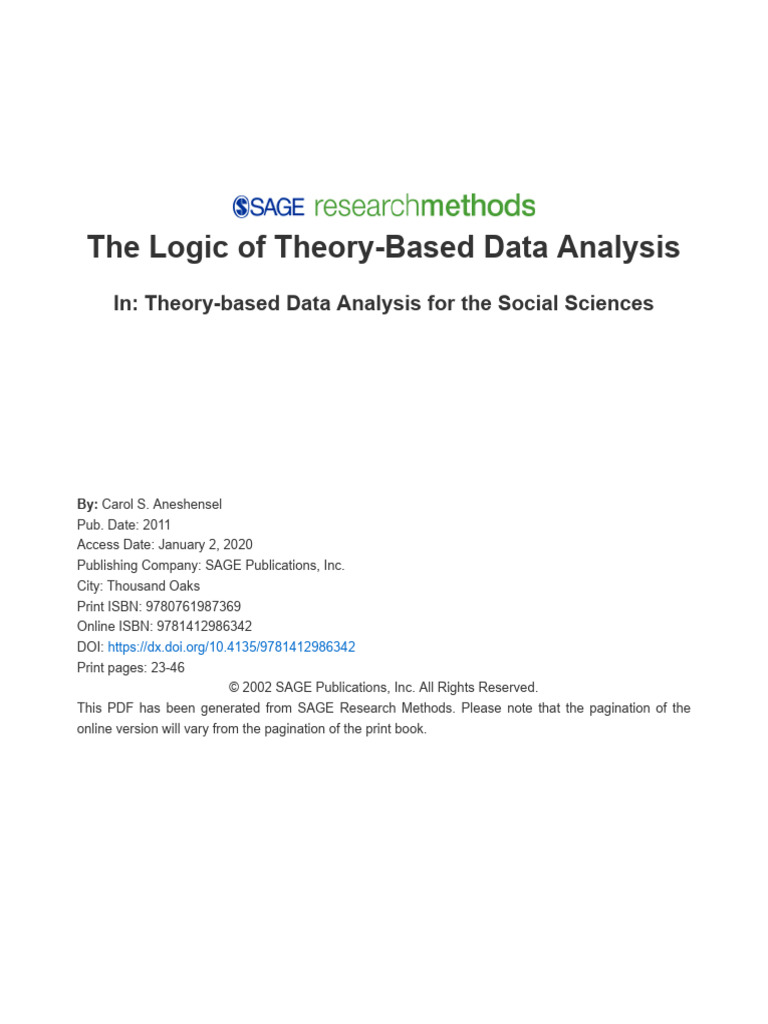 Theory-Based Data Analysis Explained | PDF | Theory | Validity (Statistics)