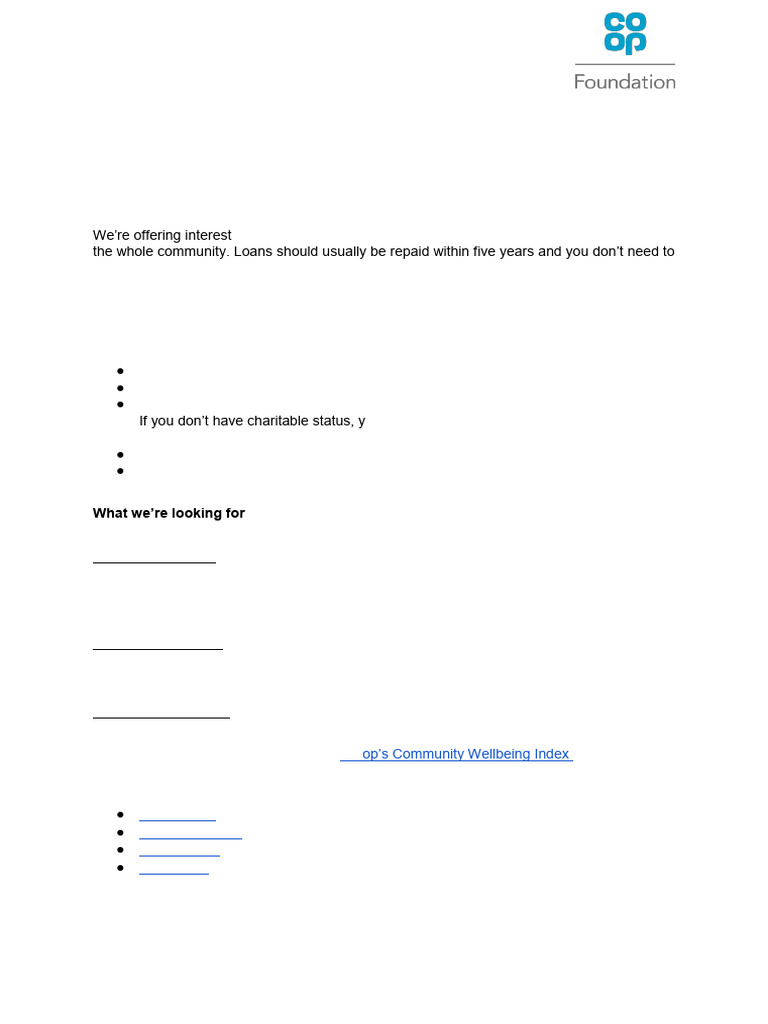 Interest-Free Loans for Community Spaces | PDF | Cooperative | Interest