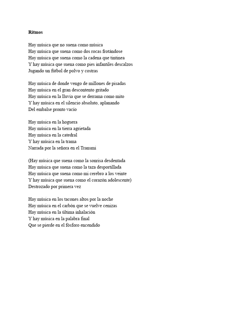 La Música en los Ritmos de la Vida | PDF