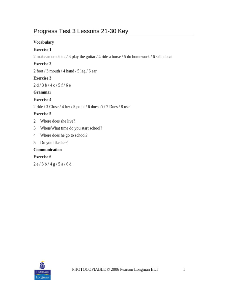 Progress Key 3 | PDF