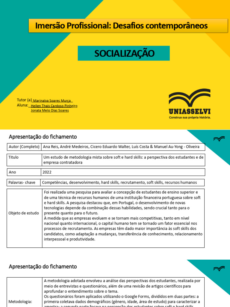 Soft e Hard Skills no Recrutamento Atual | PDF | Gestão de recursos ...