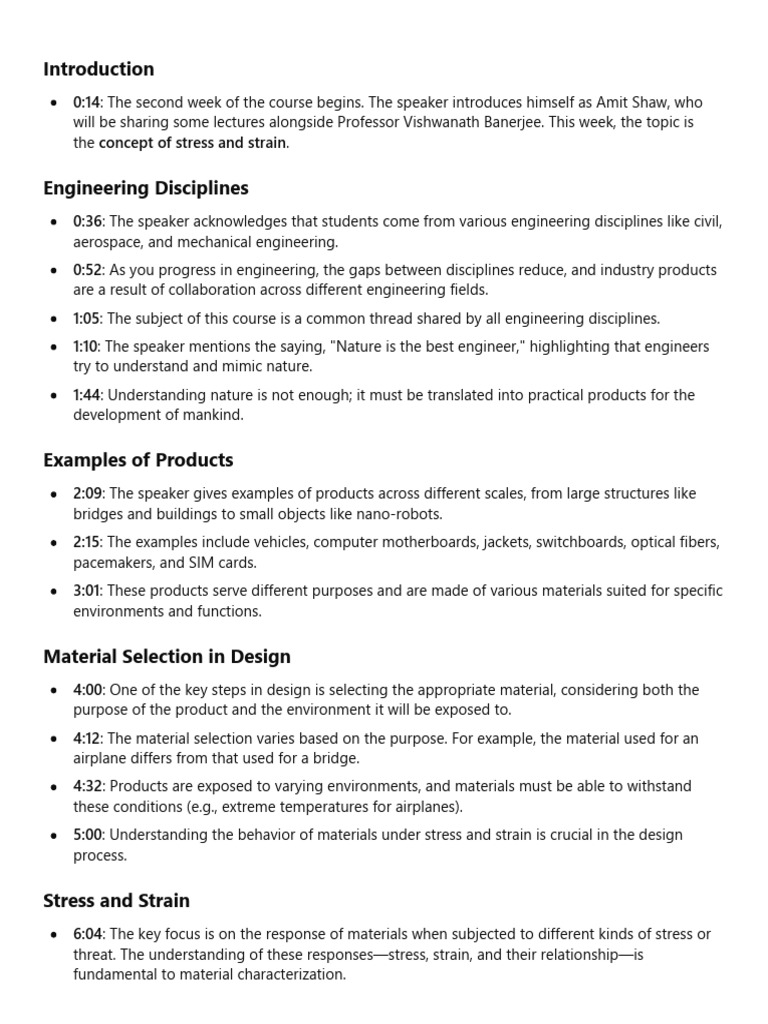 1 Stress And Strain Pdf Stress Mechanics Mechanics