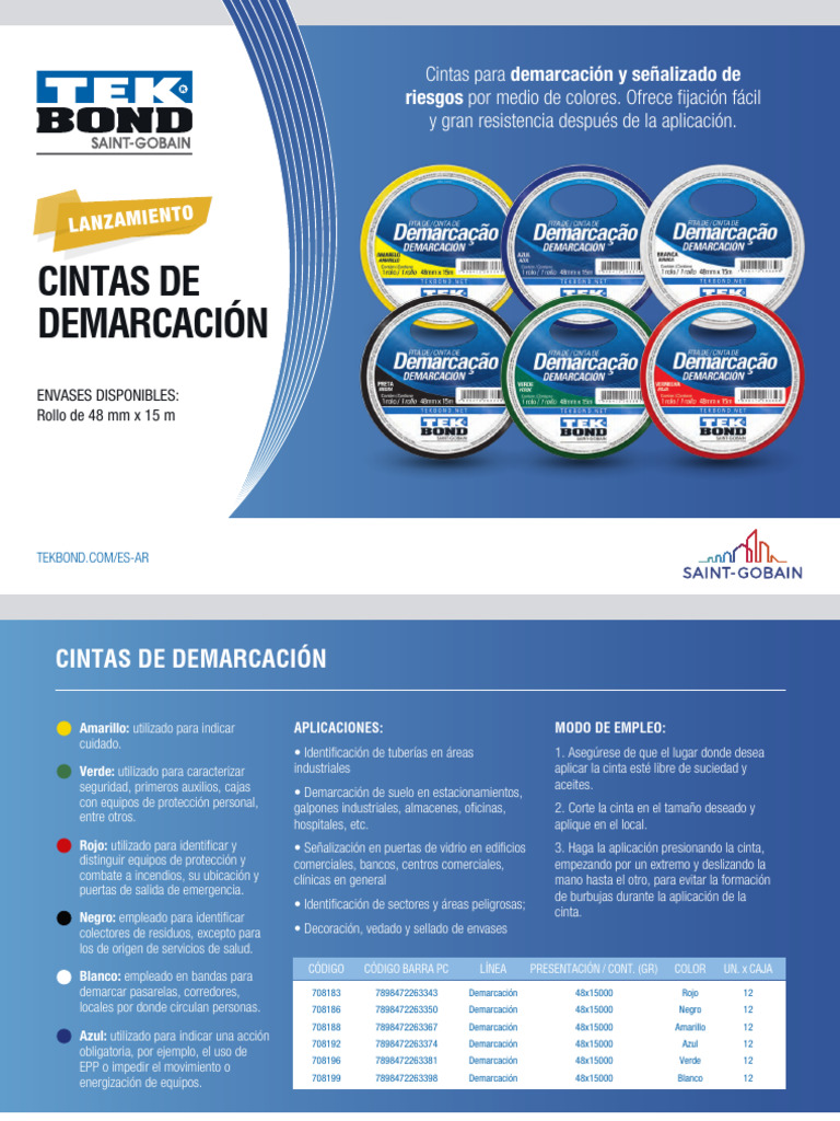 Cintas de Demarcación para Señalización | PDF