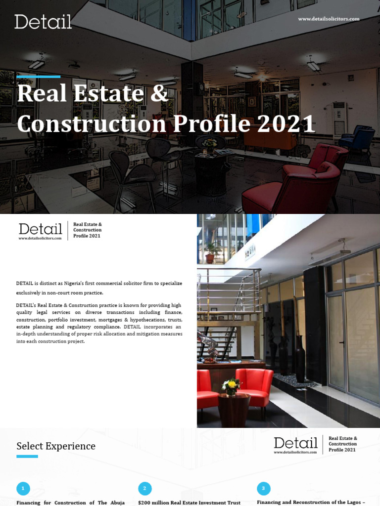 DETAIL Real Estate & Construction Profile | PDF | Real Estate ...