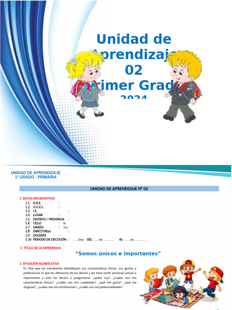 1 Unidad de Aprendizaje 1° | PDF | Aprendizaje | Dios