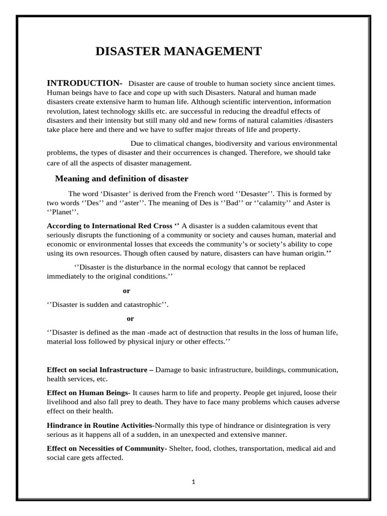 Disaster Management Prt Done | PDF | Natural Disasters | Flood