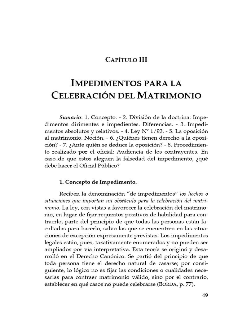 Impedimentos Matrimoniales en Paraguay | PDF | Matrimonio | Anulación