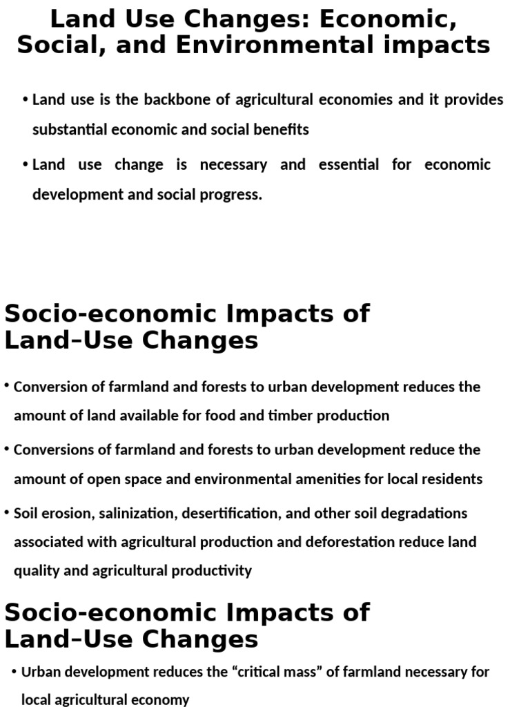 Impacts of Land Use Changes Explained | PDF