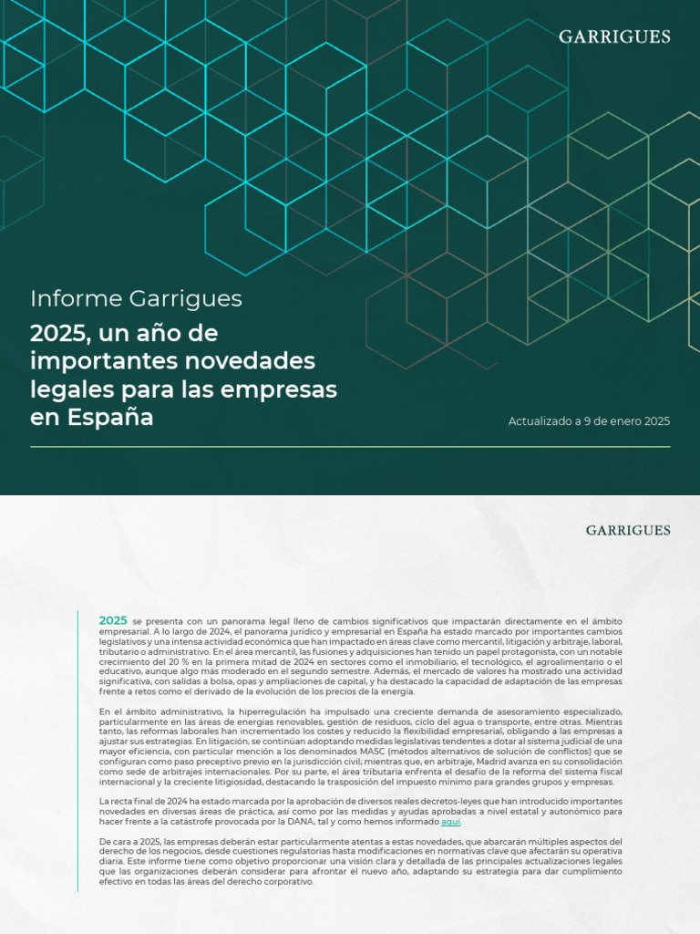 Novedades Legales 2025 para Empresas en España | PDF | Derecho laboral ...