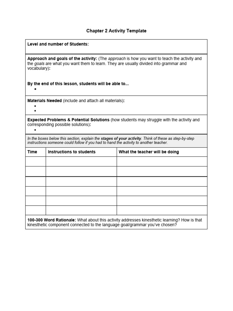 Lesson Plan for Language Teachers | PDF