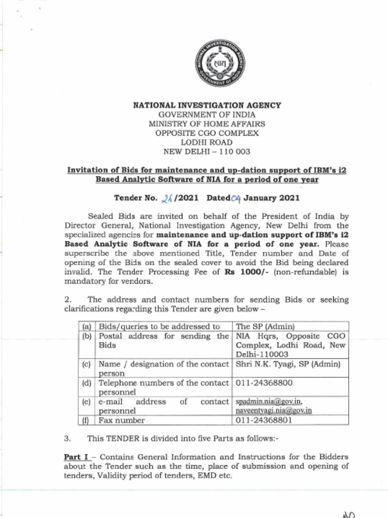 1 Tender | PDF