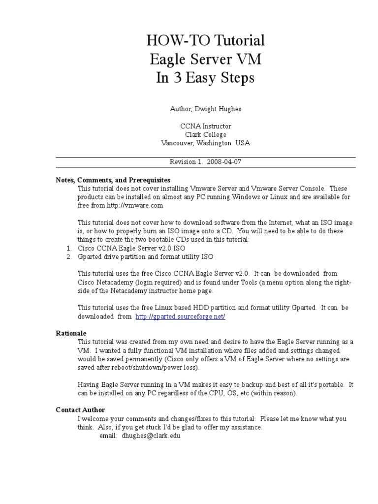 Install Cisco Eagle Server VM Guide | PDF | Virtual Machine | Booting