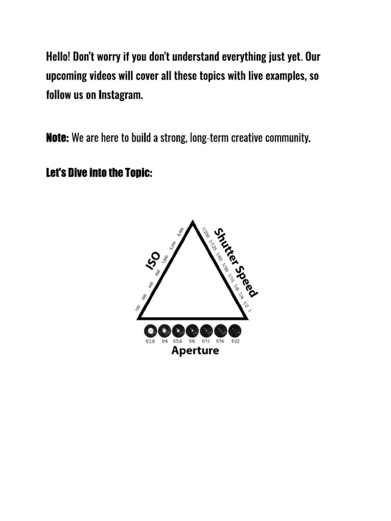 Exposure Triangle | PDF